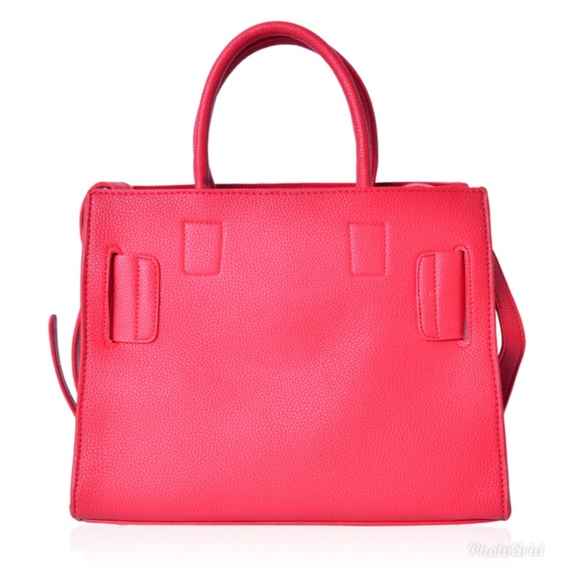 Red Faux Leather Set of 2 Handbag (12.2x6.4 in) - Picture 6 of 8